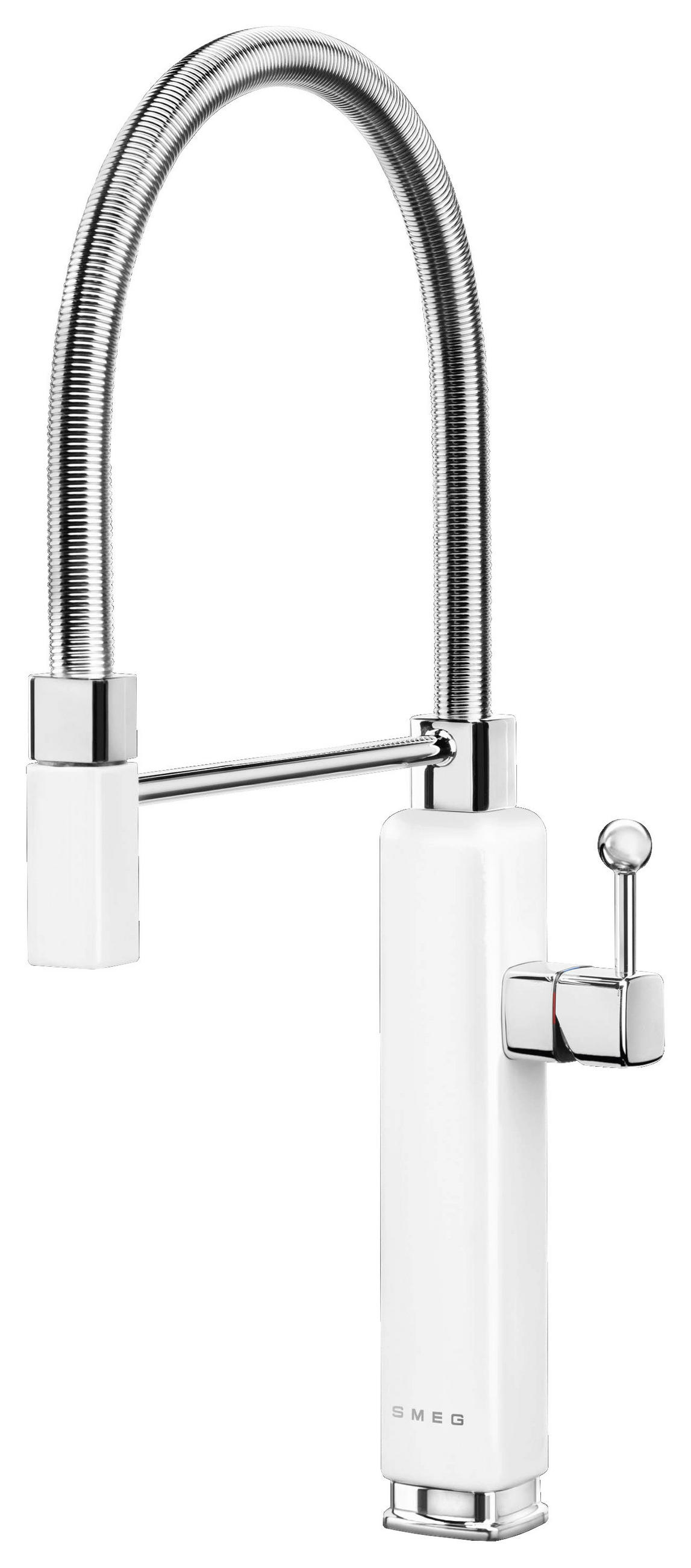 KÜCHENARMATUR - Chromfarben/Weiß, Basics, Metall (9,4/48,2/26,8cm) - SMEG