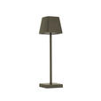 AKKU-TISCHLEUCHTE Lino 10/38 cm  - Grau, Design, Kunststoff/Metall (10/38cm) - Novel