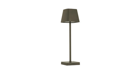 AKKU-TISCHLEUCHTE Lino 10/38 cm - Grau, Design, Kunststoff/Metall (10/38cm) - Novel