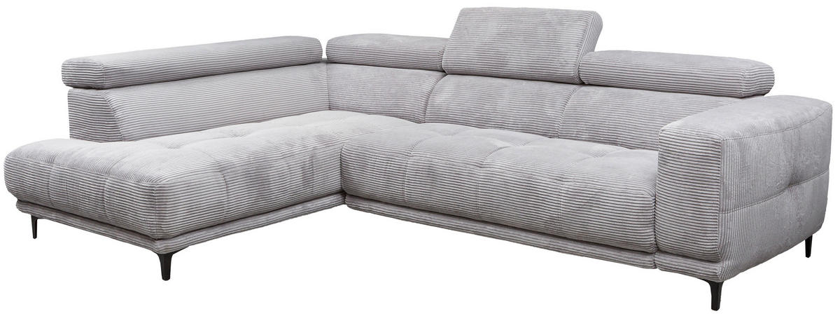 ÜLŐGARNITÚRA textil szürke  - fekete/szürke, Modern, textil (210/304cm) - Xora