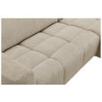 ECKSOFA Beige Chenille  - Beige/Schwarz, Design, Textil/Metall (246/165cm) - Carryhome