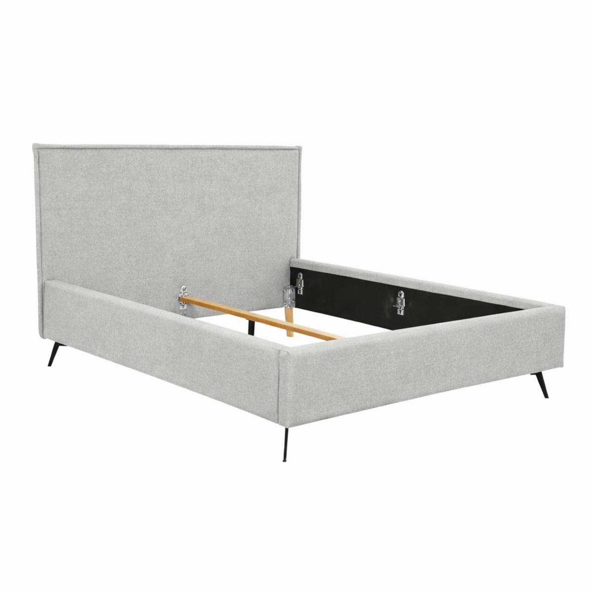 POLSTERBETT Grau 180/200 cm  - Schwarz/Grau, MODERN, Holz/Textil (180/200cm) - MID.YOU
