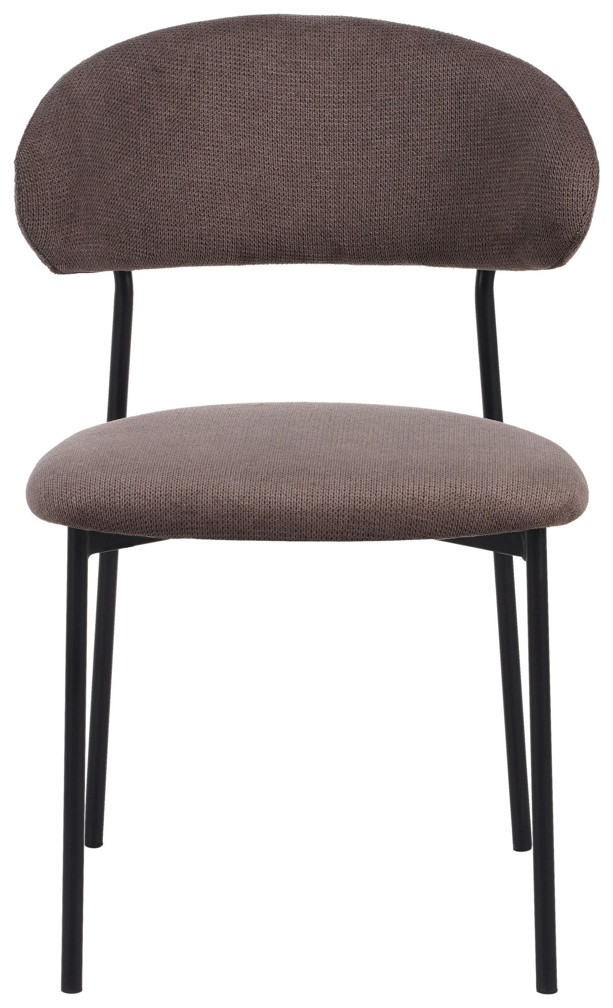 VIERFUßSTUHL - Schwarz/Braun, KONVENTIONELL, Textil/Metall (53/80/57cm) - MID.YOU