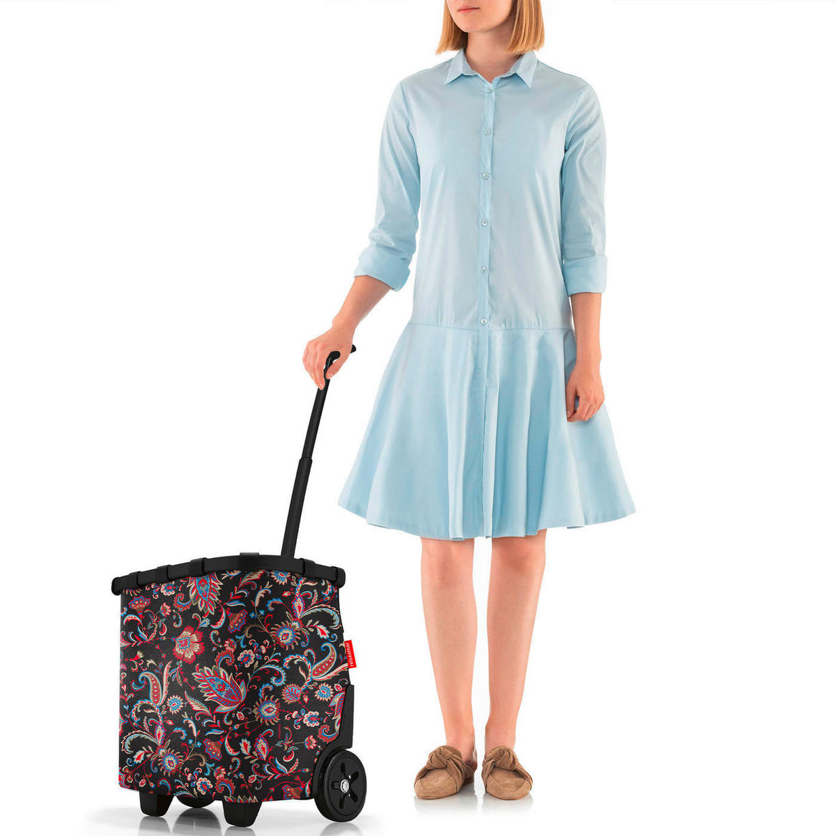 NÁKUPNÁ TAŠKA NA KOLIESKACH  - čierna, Basics, textil/plast (42/47,5/32cm) - Reisenthel