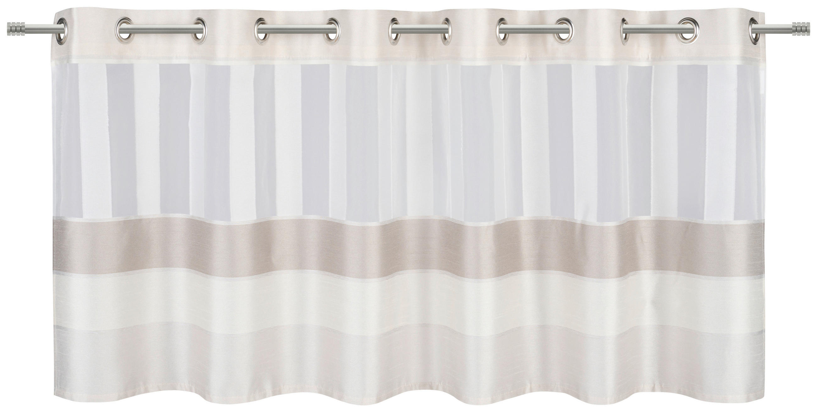 Esposa Kurzgardine Silki Braun, Taupe 140x50 cm