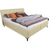 POLSTERBETT 180/200 cm  in Beige  - Weiss/Beige, Konventionell, Leder/Holz (180/200cm) - Ada Austria