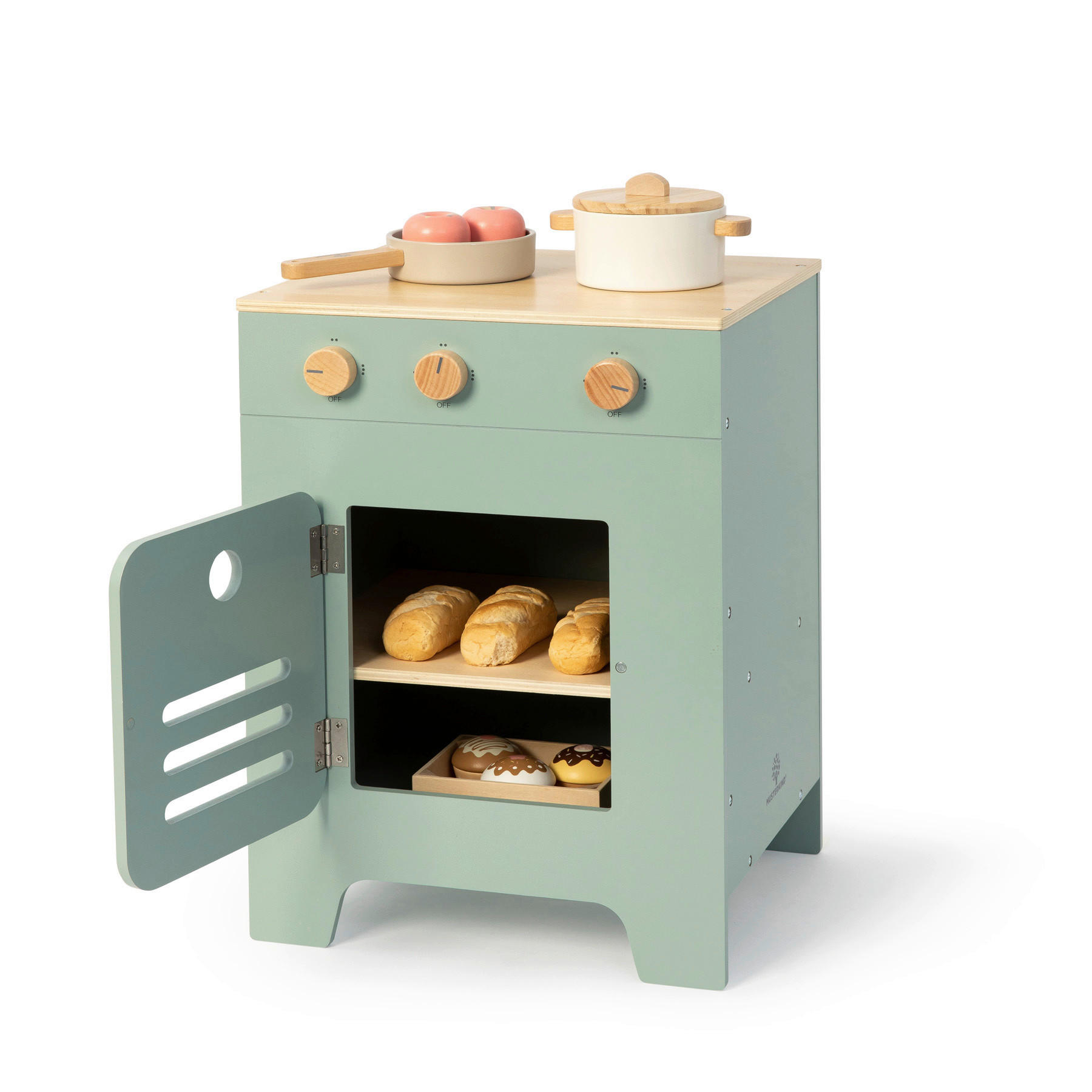 KINDERKÜCHE MIX & MATCH - Salbeigrün/Naturfarben, Basics, Holz/Holzwerkstoff (35/31,5/48cm) - MUSTERKIND