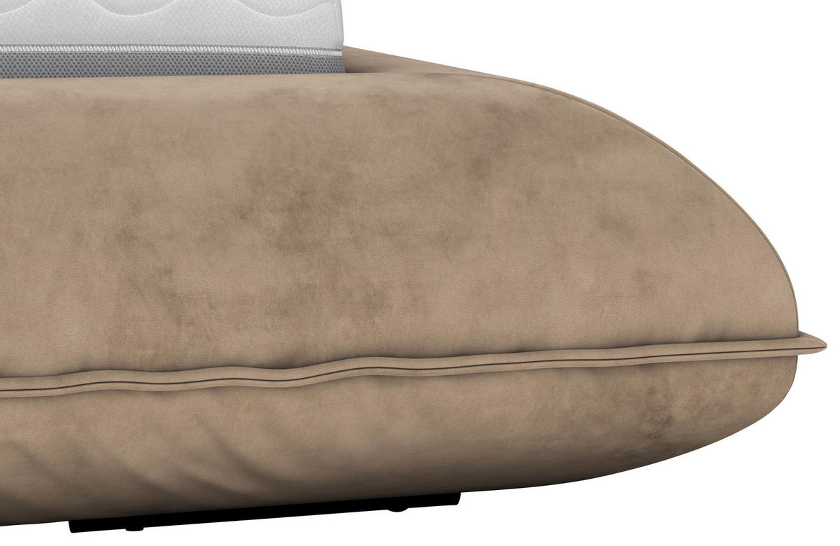 POLSTERBETT 200/200 cm,  in Rotbraun,  - Rotbraun/Schwarz, Design, Textil/Metall (200/200cm) - Belluti