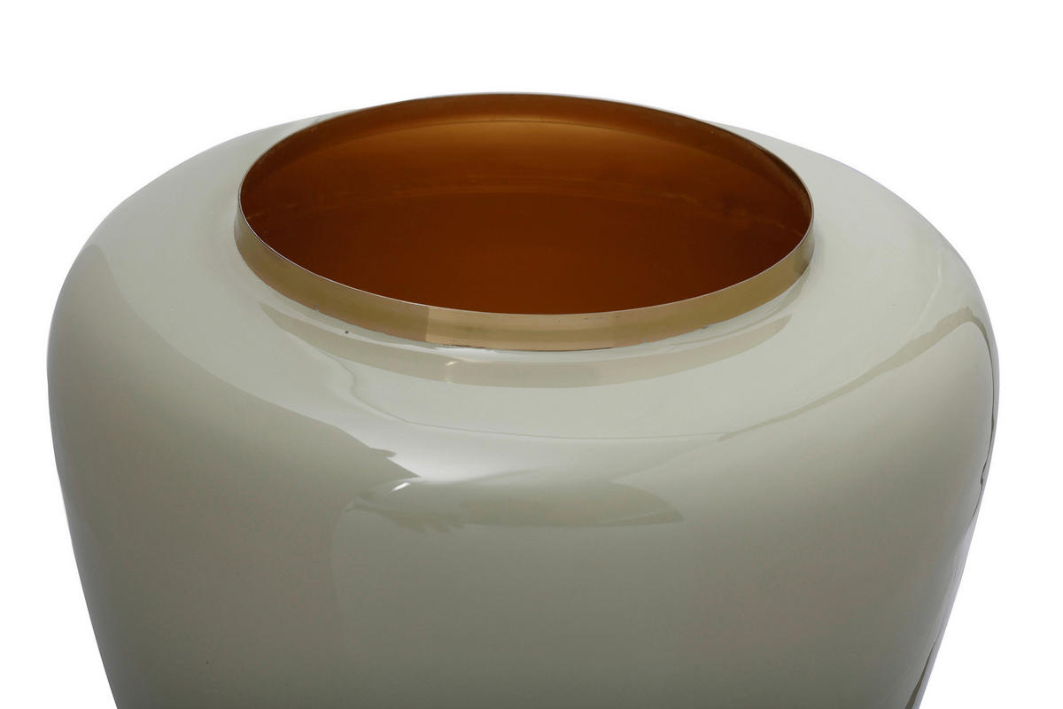 VASE  - Goldfarben/Mintgrün, Trend, Metall (34/34/36.5cm) - Kayoom