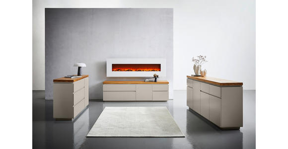 LOWBOARD  in 195/57,5/42 cm  - Kaschmir/Eichefarben, KONVENTIONELL, Holz/Holzwerkstoff (195/57,5/42cm) - Novel