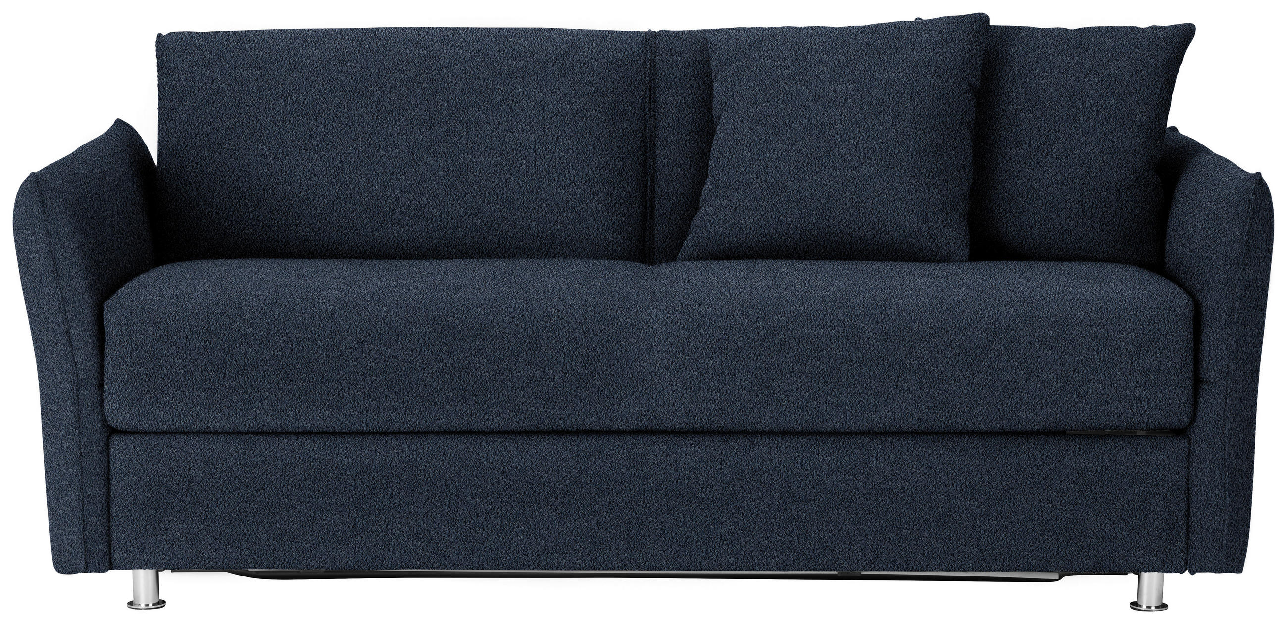 SCHLAFSOFA Flachgewebe Dunkelblau  - Chromfarben/Dunkelblau, MODERN, Textil/Metall (194/85/100cm) - Bali
