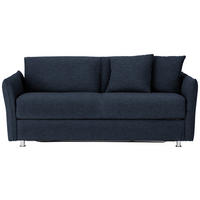 SCHLAFSOFA Flachgewebe Dunkelblau  - Chromfarben/Dunkelblau, MODERN, Textil/Metall (194/85/100cm) - Bali
