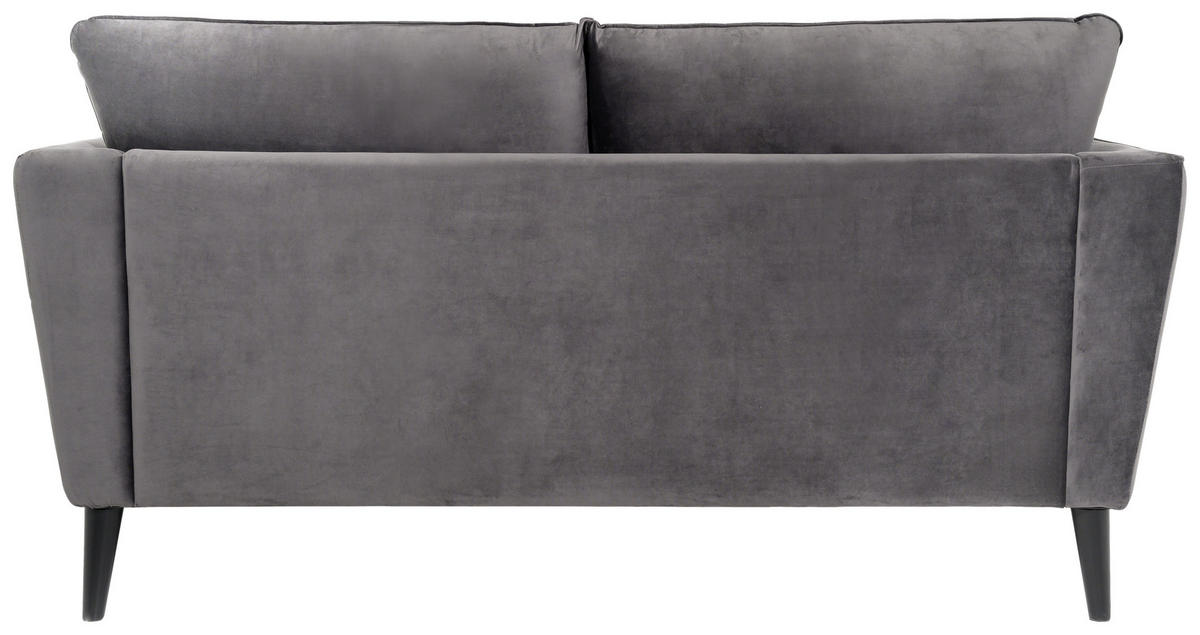 2-SITS SOFFA i trä, textil mörkgrå  - mörkgrå/svart, Basics, trä/textil (169/85/90cm) - Hom`in