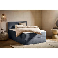 BOXBETT 120/200 cm,  in Anthrazit, Bettkasten, Topper, H3 = fest  - Anthrazit/Schwarz, Design, Kunststoff/Textil (120/200cm) - Chameo