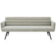 SITZBANK 216/86/68 cm Cord Greige Metall  - Greige/Schwarz, Design, Textil/Metall (216/86/68cm) - Dieter Knoll