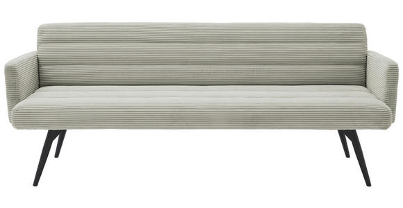 SITZBANK 216/86/68 cm Cord Greige Metall - Greige/Schwarz, Design, Textil/Metall (216/86/68cm) - Dieter Knoll
