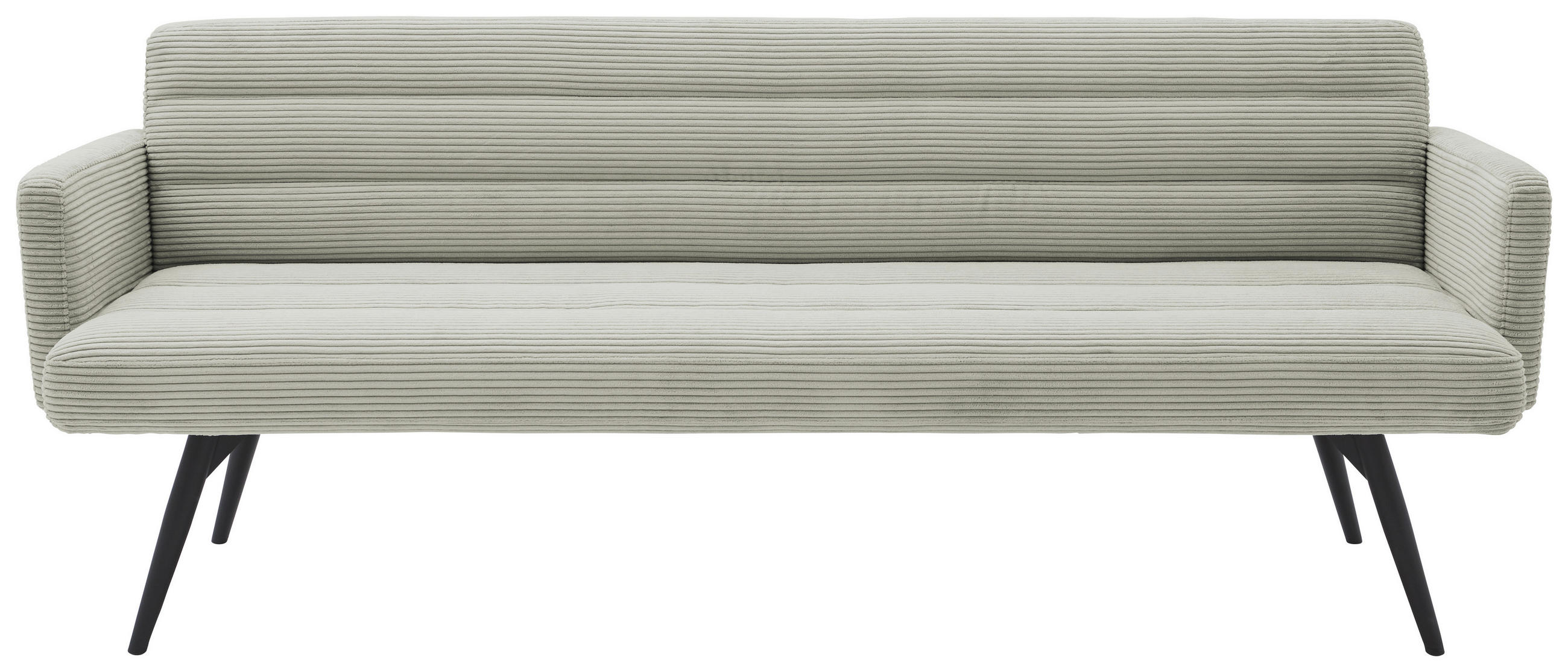 SITZBANK 216/86/68 cm Cord Greige Metall - Greige/Schwarz, Design, Textil/Metall (216/86/68cm) - Dieter Knoll