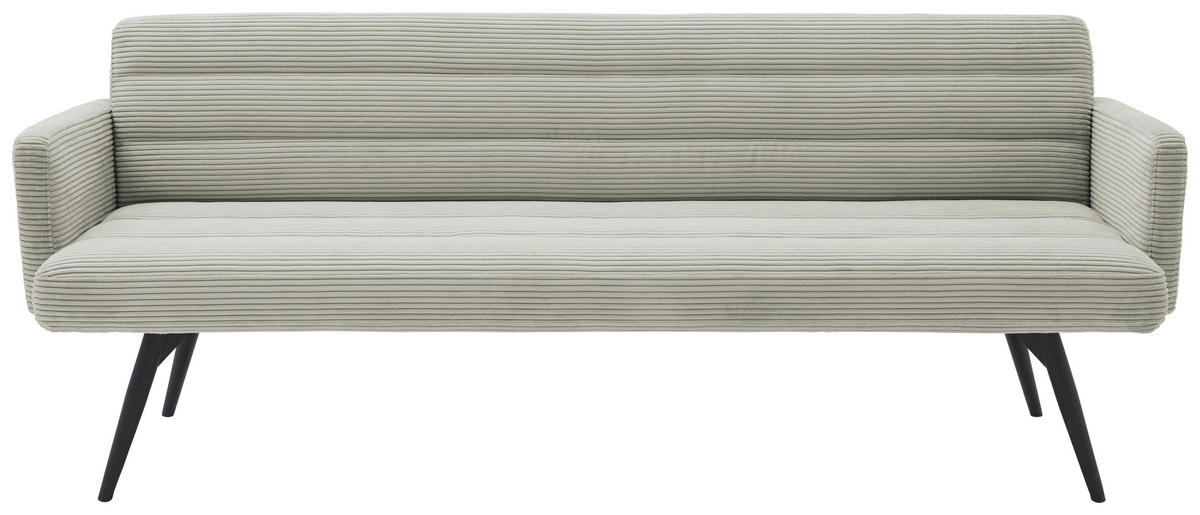 SITZBANK in Textil Greige  - Greige/Schwarz, Design, Textil/Metall (216/86/68cm) - Dieter Knoll
