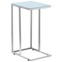 PRÍRUČNÝ STOLÍK, biela - biela, Design, kov/sklo (40/30/60cm) - Carryhome