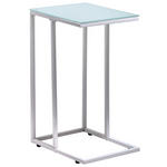 BEISTELLTISCH 40/30/60 cm Weiß rechteckig  - Weiß, Design, Glas/Metall (40/30/60cm) - Carryhome