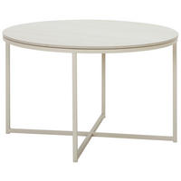 SOFFBORD i metall, keramik 74/74/45 cm  - cremefärgad, Design, metall/keramik (74/74/45cm) - Carryhome