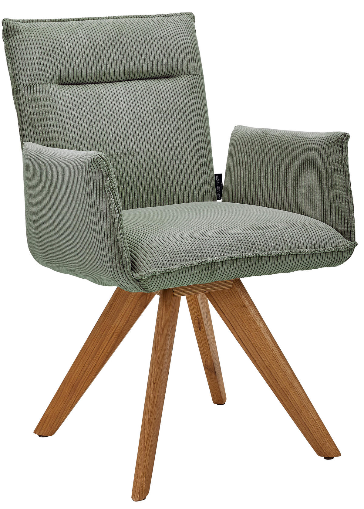 ARMLEHNSTUHL  in Cord  - Waldgrün/Wildeiche, Design, Holz/Textil (59/87/62cm) - Johann Jakob