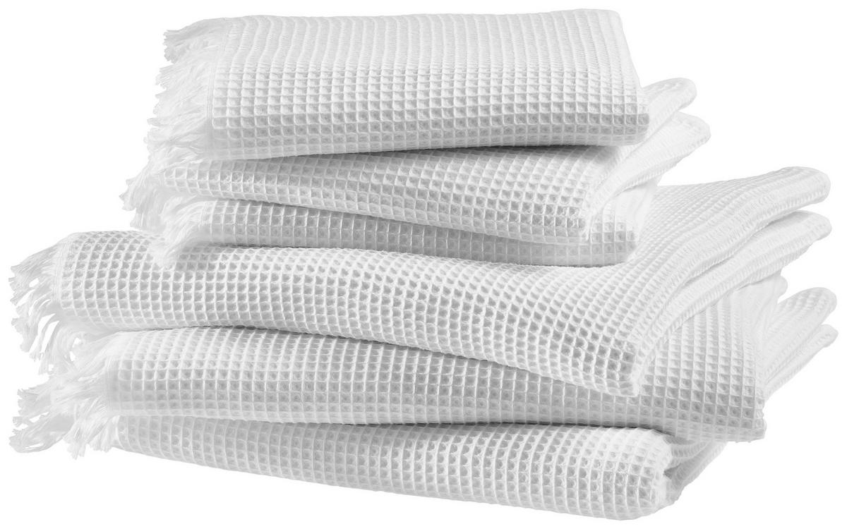 DUSCHTUCH 70/140 cm  - Hellgrau/Weiß, Basics, Textil (70/140cm) - Bio:Vio