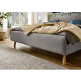 POLSTERBETT 160/200 cm  in Grau  - Eichefarben/Birkefarben, Design, Holz/Textil (160/200cm) - Xora