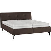 POLSTERBETT 180/200 cm  in Dunkelbraun  - Weiss/Dunkelbraun, Modern, Holz/Holzwerkstoff (180/200cm) - Beldomo - Sleep
