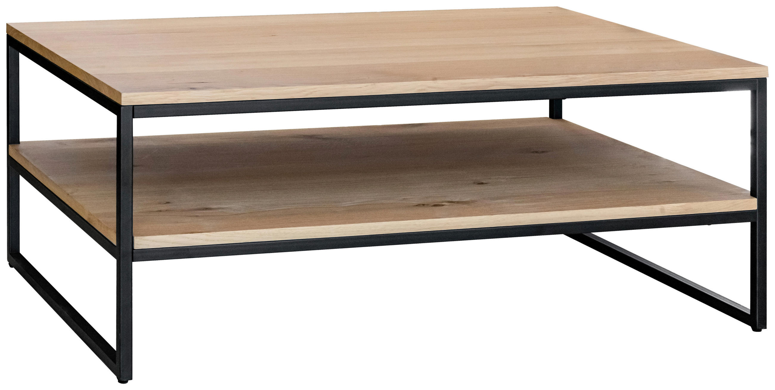 COUCHTISCH in Holz, Metall, Holzwerkstoff  - Eichefarben/Schwarz, Design, Holz/Holzwerkstoff (110/45/70cm) - MID.YOU