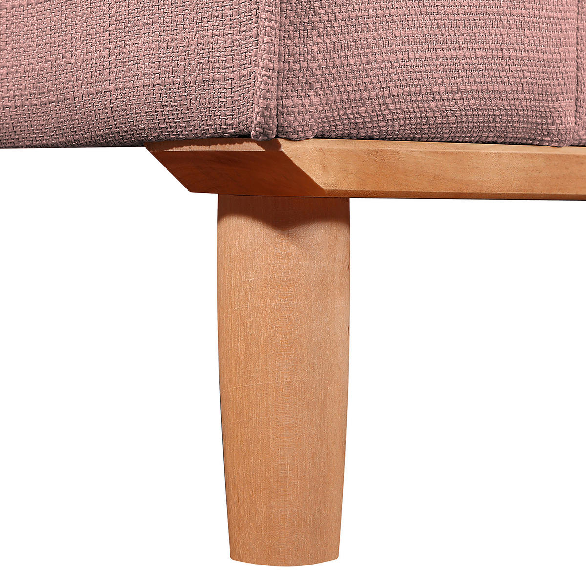 ECKSOFA Beata Rosa Mikrofaser  - Wengefarben/Rosa, Design, Holz/Textil (230/150cm) - Livetastic