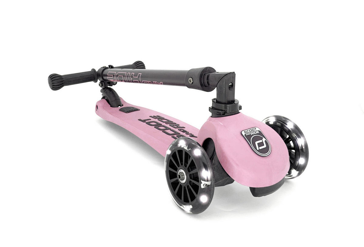 KINDERSCOOTER Highwaykick 3  - Schwarz/Rosa, Trend, Kunststoff/Metall (24/72/55cm) - Scoot and Ride