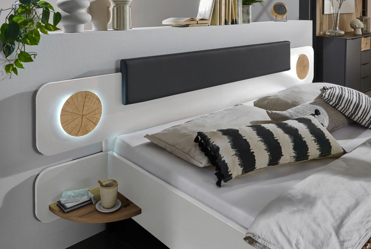 BETTANLAGE - Eichefarben/Graphitfarben, Design, Textil (180/200cm) - MID.YOU
