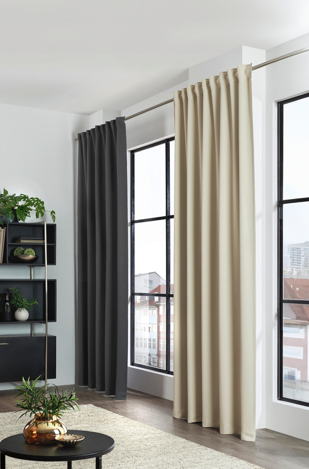 ZATEMŇOVACÍ ZÁVĚS, zatemnění, 140/300 cm - tmavě šedá, Basics, textil (140/300cm) - Esposa