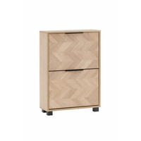 SCHUHKIPPER  in 59,8/85,7/19,55 cm  - Eichefarben/Schwarz, Design, Holzwerkstoff/Kunststoff (59,8/85,7/19,55cm) - MID.YOU