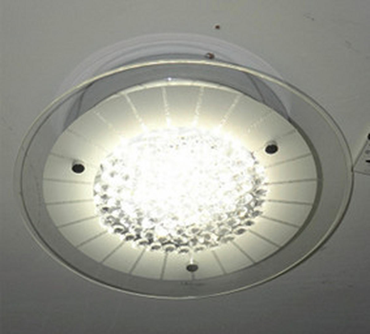 LED-DECKENLEUCHTE Chur 28/7 cm   - Chromfarben, Design, Glas/Kunststoff (28/7cm) - Näve