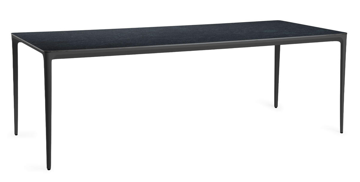 GARTENTISCH Metall, Kunststoff Anthrazit, Grau rechteckig  - Anthrazit/Grau, MODERN, Kunststoff/Metall (219/92/74cm) - Tierra Outdoor