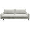 SCHLAFSOFA Chenille Creme  - Creme/Schwarz, KONVENTIONELL, Textil/Metall (223/89/107cm) - Carryhome
