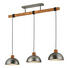 Hängeleuchte - Nickelfarben, Design, Holz/Metall (107,5/25,5/215cm) Hängeleuchte - Nickelfarben, Design, Holz/Metall (107,5/25,5/215cm)