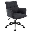 DREHSTUHL Webstoff Anthrazit, Schwarz - Anthrazit/Schwarz, Design, Kunststoff/Textil (57/84/92/64cm) - Novel