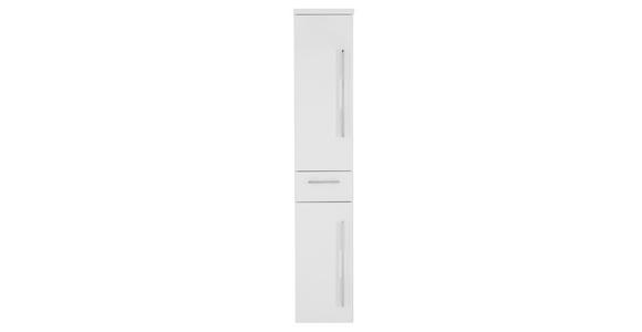 HOCHSCHRANK 30/162,8/33 cm - Chromfarben/Weiß, Design, Glas/Holzwerkstoff (30/162,8/33cm) - Dieter Knoll