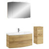 BADEZIMMER 4-teilig  in 131 cm  - Chromfarben/Eichefarben, KONVENTIONELL, Glas/Holzwerkstoff (131cm) - Pelipal