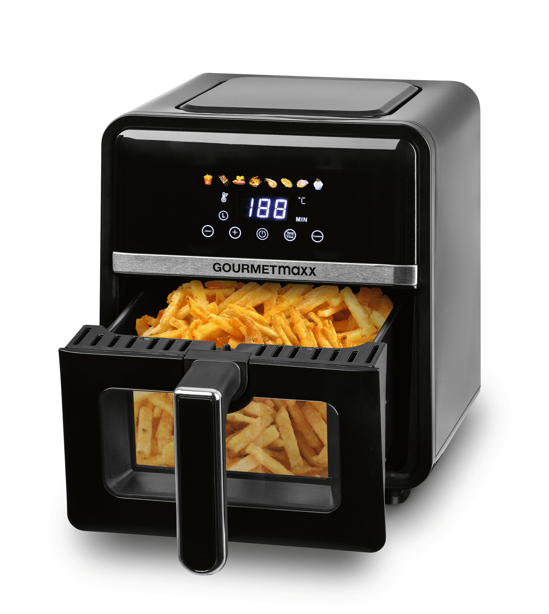 HEIßLUFTFRITTEUSE GOURMETmaxx 5 L  - Silberfarben/Schwarz, Basics, Kunststoff/Metall (36,5/25/30cm)