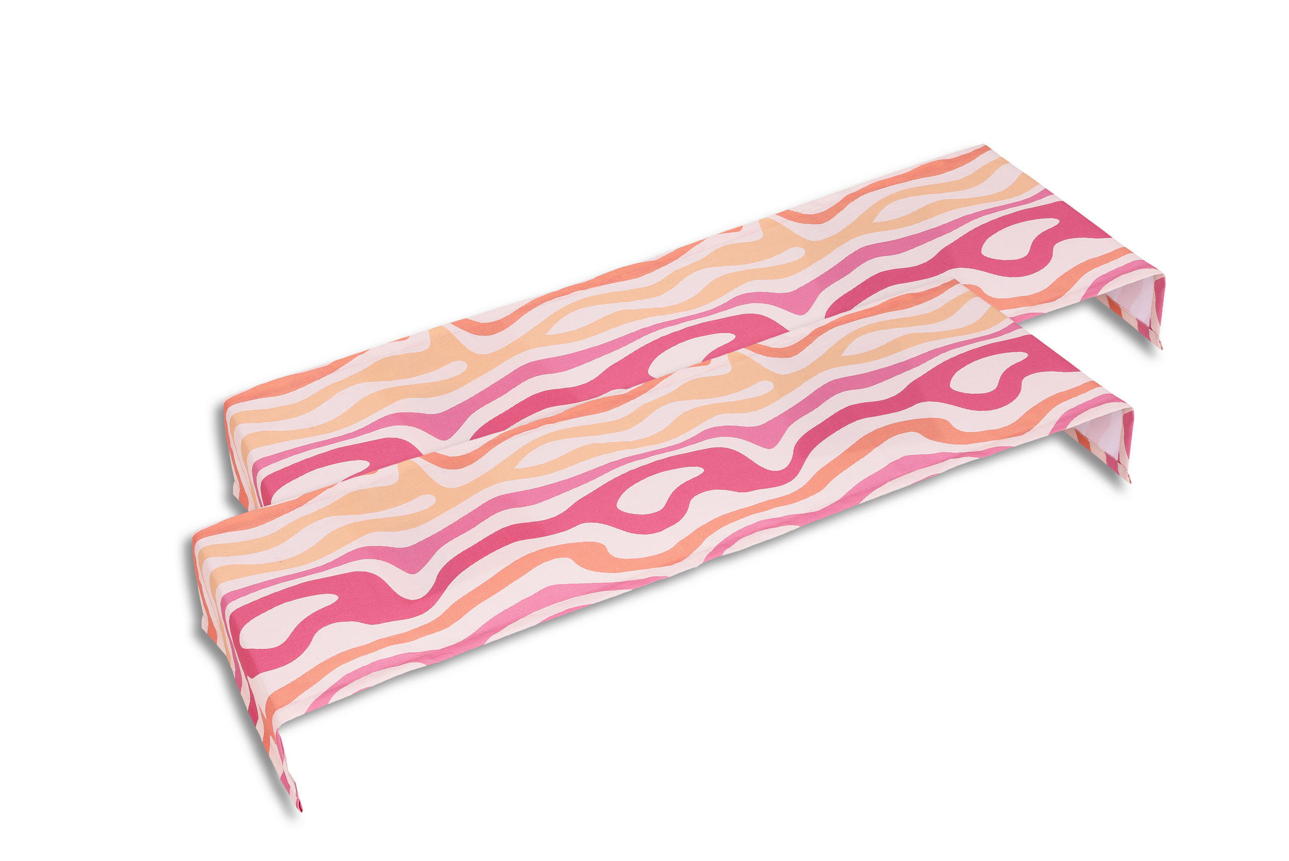 TISCHLÄUFER Textil Flachgewebe Orange, Rot, Weiß, Pink 40/140 cm  - Pink/Rot, Basics, Textil (40/140cm)