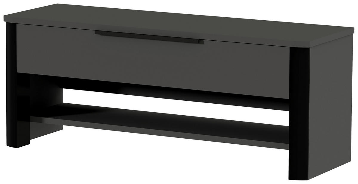 GARDEROBENBANK  in 104/42/34 cm  - Anthrazit/Schwarz, Design, Metall (104/42/34cm) - Dieter Knoll