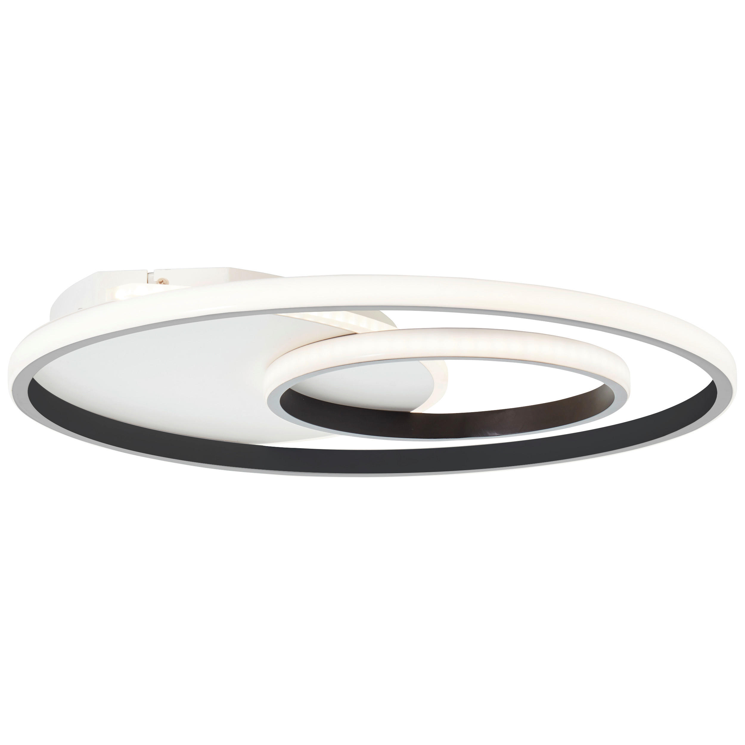 LED-DECKENLEUCHTE  50,8/5,6 cm    - Weiss/Schwarz, Design, Kunststoff/Metall (50,8/5,6cm) - Brilliant