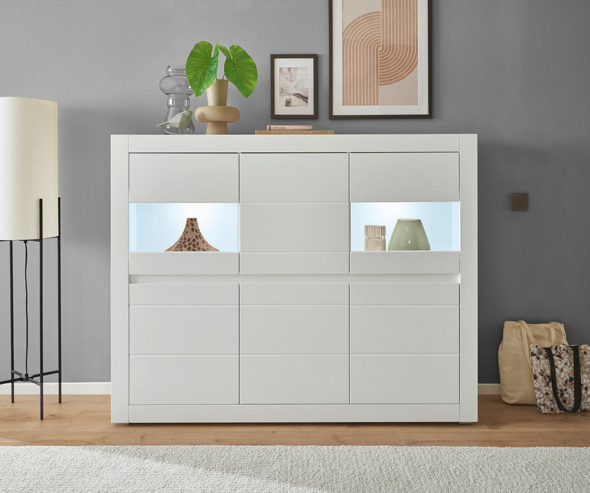 HIGHBOARD , 165/132/42 cm,  - Eichefarben/Silberfarben, Design, Holzwerkstoff/Kunststoff (165/132/42cm) - MID.YOU