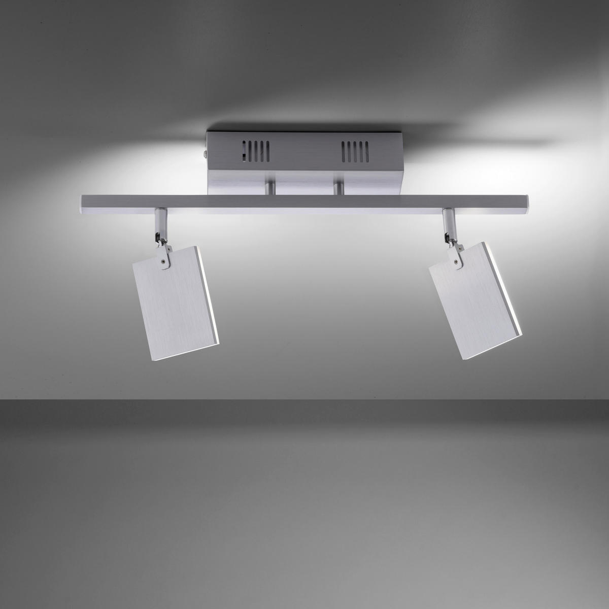 LED-STRAHLER PURE-MIRA 52,5/24/22,5 cm   - Alufarben, Design, Kunststoff/Metall (52,5/24/22,5cm) - Neuhaus PURE