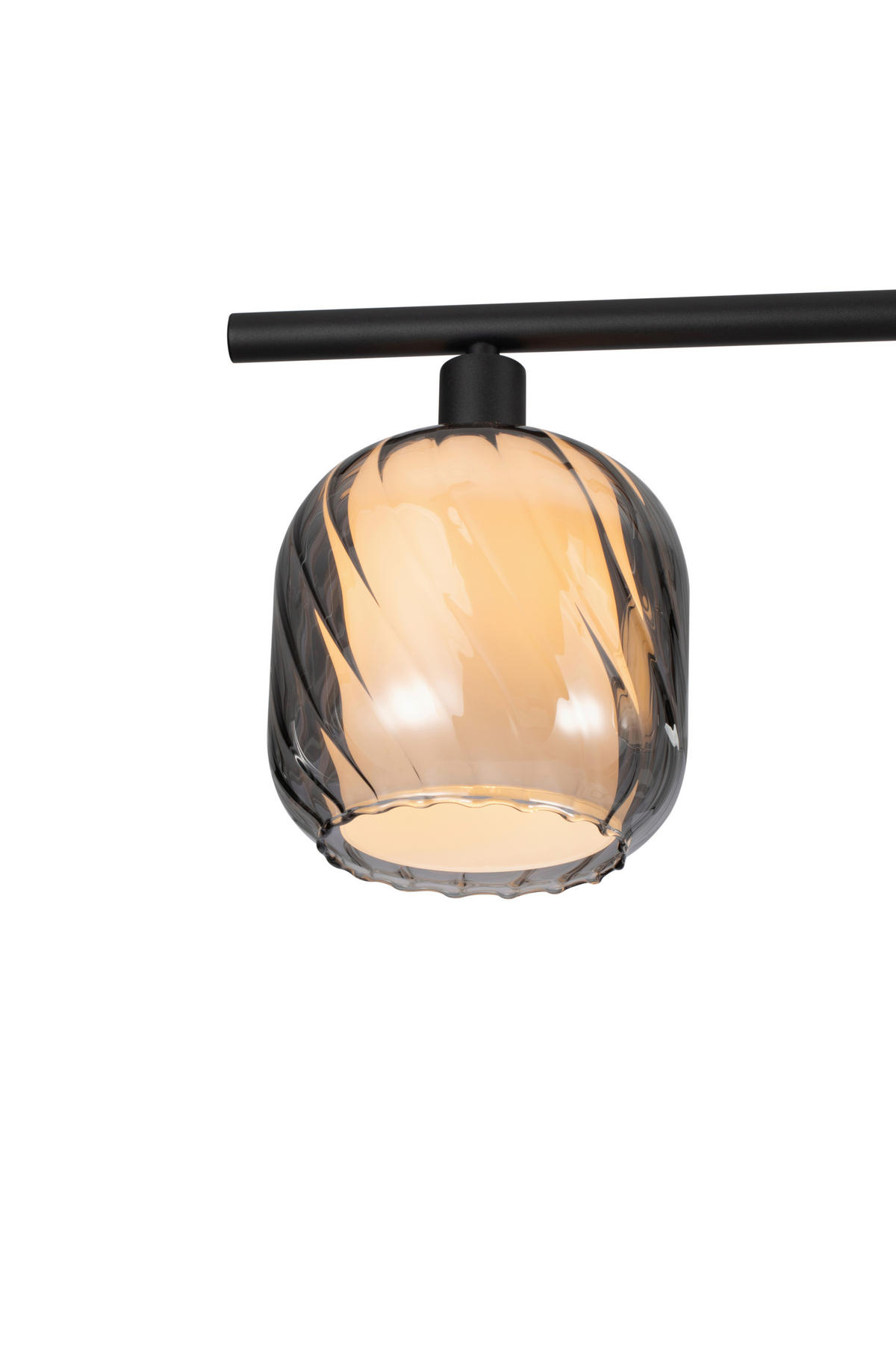 ZÁVESNÉ SVIETIDLO, 100/15/150 cm  - čierna/biela, Basics, kov/sklo (100/15/150cm) - Novel