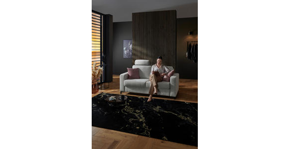 SCHLAFSOFA  in Webstoff Ecru  - Ecru/Schwarz, KONVENTIONELL, Textil/Metall (196/87/103cm) - Dieter Knoll